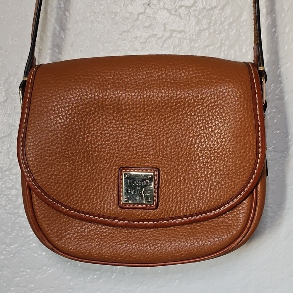 Dooney & Bourke Brown Pebble Leather Crossbody Bag